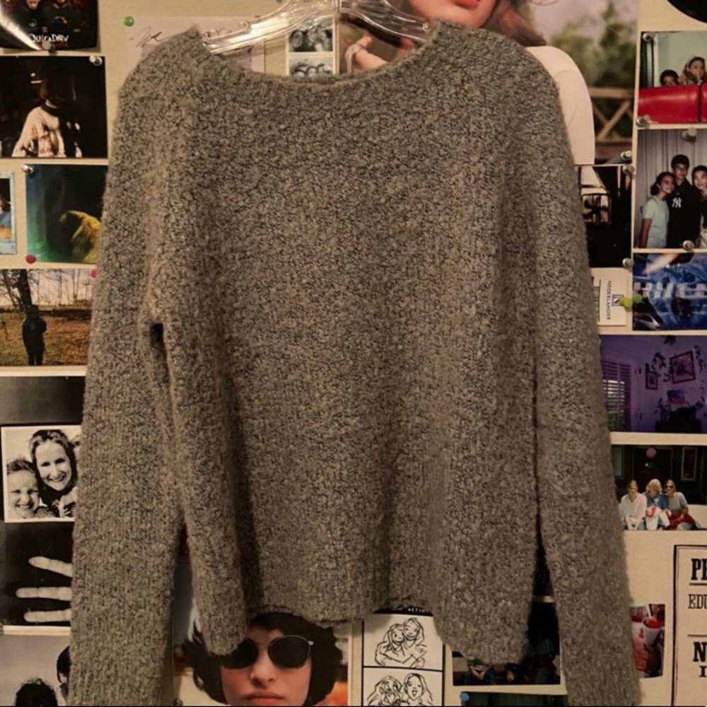 gray sweater